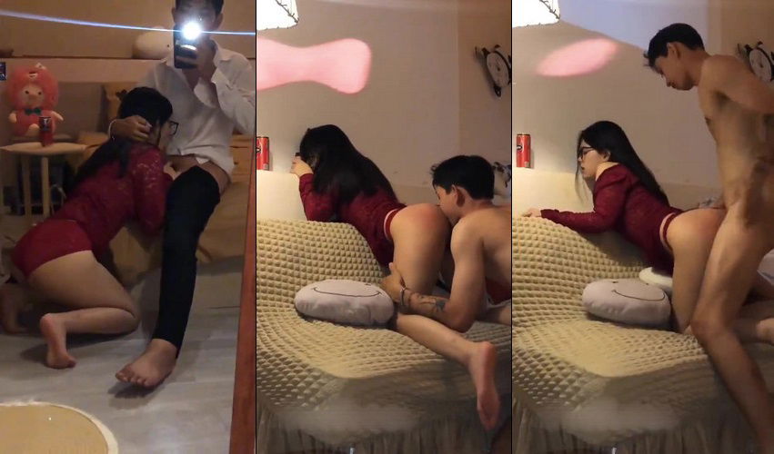 sex tớ là nàng tấm Em sinh viên kính cận váy đỏ đưa em đi chươi mà anh vét đỏ mông em