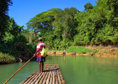 Rafting the Martha Brae River